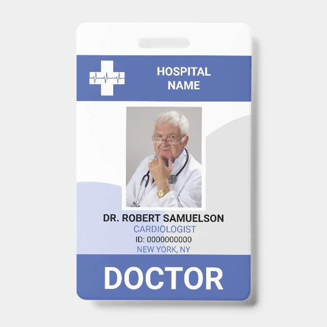 MEDICAL DOCTOR NURSE Health Care ID Badge (Front)