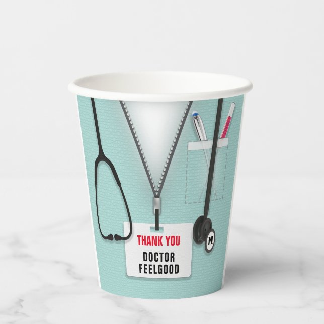 Medical Doctor, Nurse or Caregiver Paper Cups (Front)