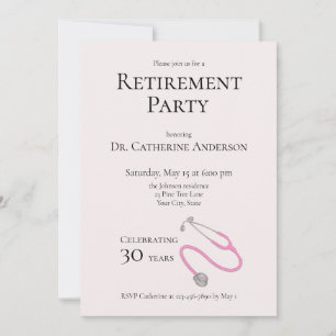 Medical Doctor Nurse Retirement Party  Invitation