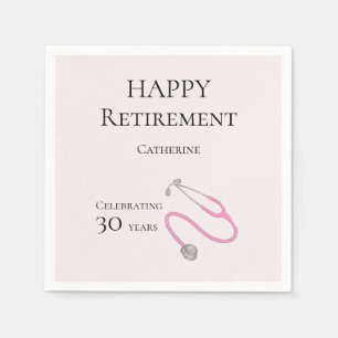 Medical Doctor Nurse Retirement Party Napkin
