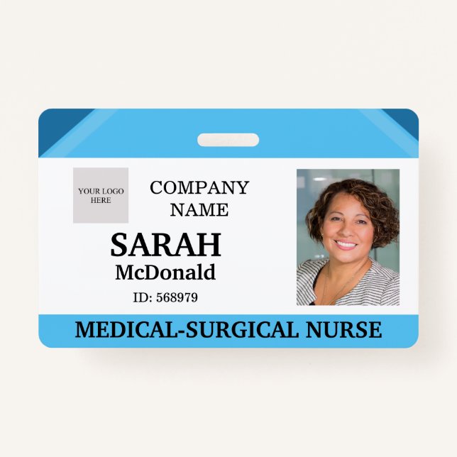 Medical Doctor Nursing Aged Care Security Photo ID Badge (Front)