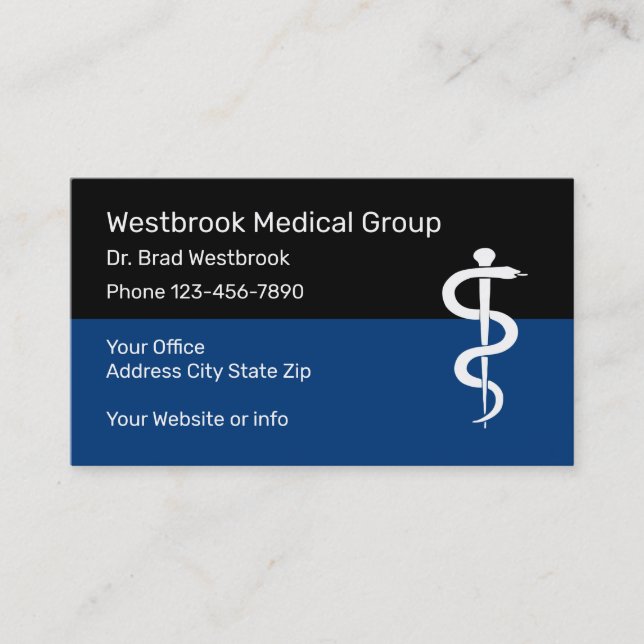 Medical Doctor Office Appointment Business Card (Front)