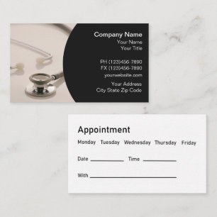 Medical Doctor Office Appointment Business Cards