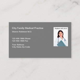 Medical Doctor Office Photo Business Cards