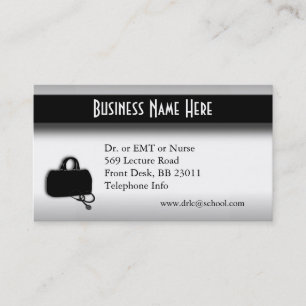 Medical Doctor Silver Business Card