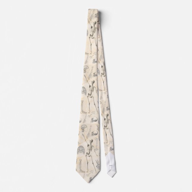 Medical Doctor Skeleton Anatomy Pattern  Tie (Front)