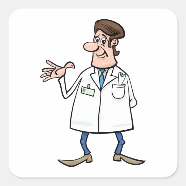 Medical Doctor Square Sticker (Front)