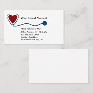 Medical Doctor Stethoscope Theme Business Cards
