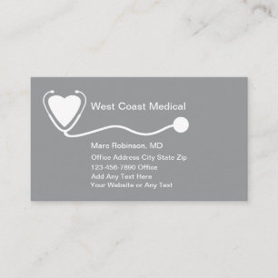 Medical Doctor Stethoscope Theme Business Cards