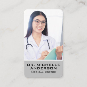 Medical Doctor with Clipboard   Health Care Business Card