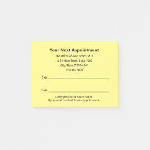 Medical Doctor Your Next Appointment Reminder Post-it Notes