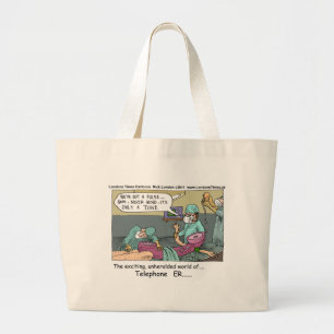 Medical Emergency 4 Telephones Funny Gift Mug Card Large Tote Bag