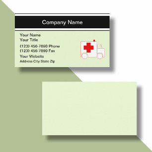 Medical Emergency Business Cards