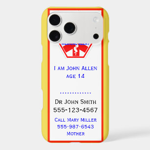 Medical Emergency Diabetic Alert Info Custom