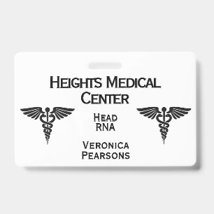 Medical  Employee ID Double Sided Badge