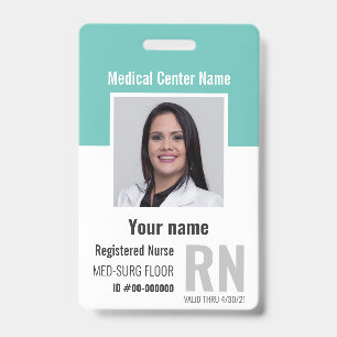 Medical Employee Photo ID Badge