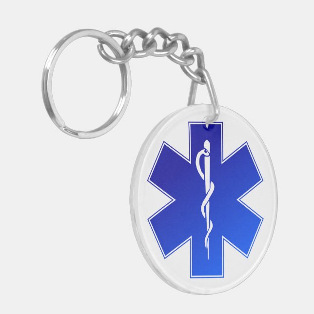 Medical EMS Symbol Key Ring (Front Left)