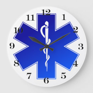 Medical EMS Symbol Large Clock
