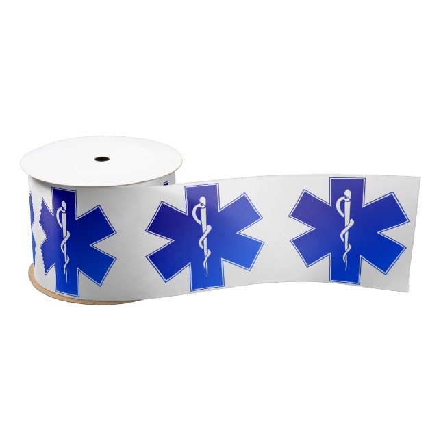 Medical EMS Symbol Satin Ribbon (Spool)