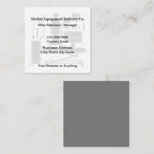 Medical Equipment Delivery Supplier Square Business Card