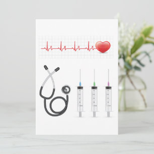 Medical Equipment Heartbeat Healthcare Invitation