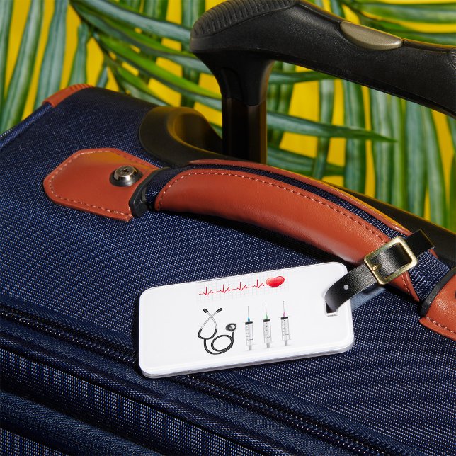 Medical Equipment Heartbeat Healthcare Luggage Tag (Creator Uploaded)