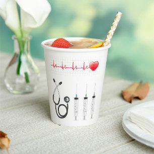 Medical Equipment Heartbeat Healthcare Paper Cups
