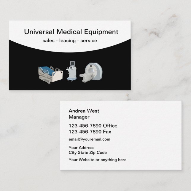 Medical Equipment Rental Leasing Services Business Card (Front/Back)