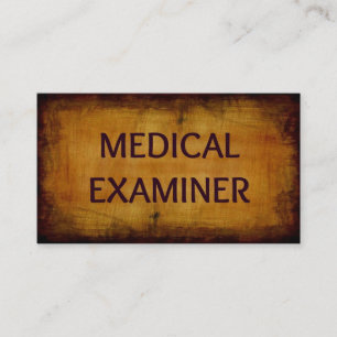 Medical Examiner Antique Business Card
