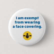 Medical Exemption for Face Mask Button