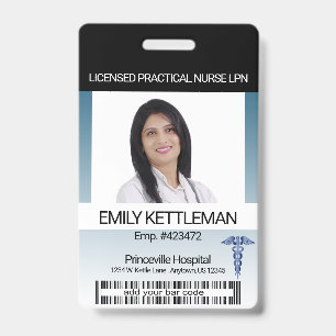Medical Field Photo Badge - Editable ID Badge