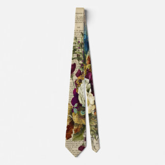 medical floral brain anatomy poster tie