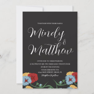 Medical Folk Florals Wedding Invitation