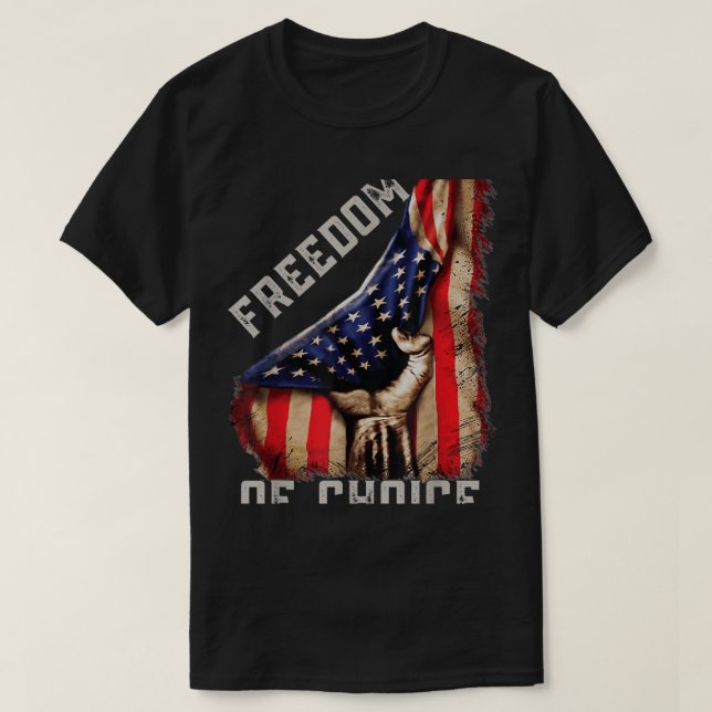 Medical Freedom no Mandate, Freedom of Choice Amer T-Shirt (Design Front)