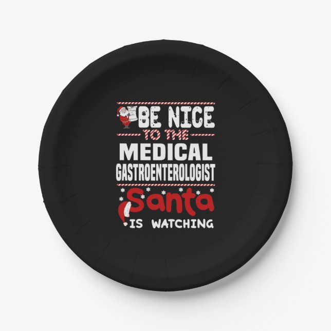 Medical Gastroenterologist Paper Plate (Front)
