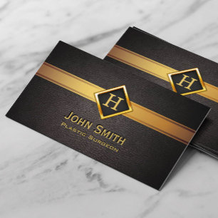 Medical Gold Diamond Label Plastic Surgeon Business Card