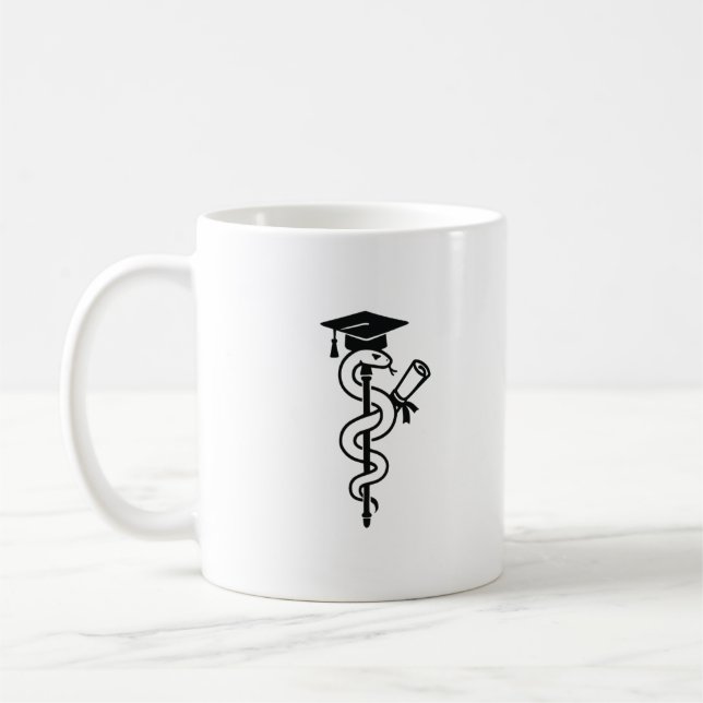 Medical Graduation Funny Snake Coffee Mug (Left)