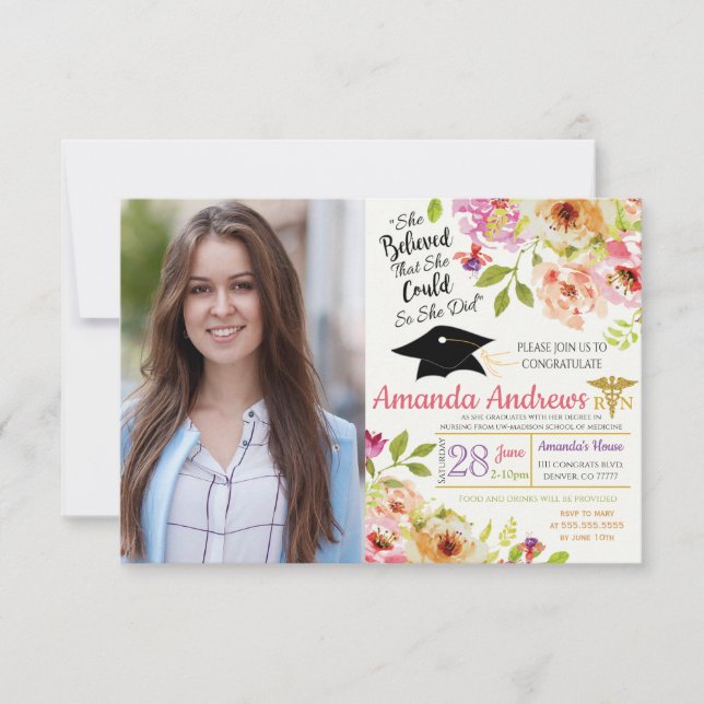 Medical Graduation Invitation (Front)
