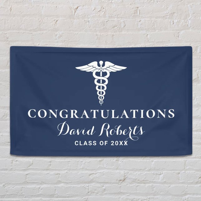 Medical Graduation Navy Blue Banner (Creator Uploaded)