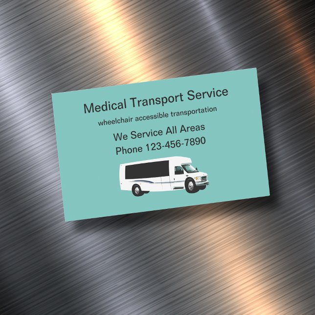 Medical Handicap Transportation Magnetic Business Card (Creator Uploaded)