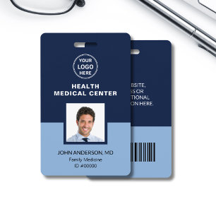 Medical Healthcare Clinic Doctor Bar Code ID Badge