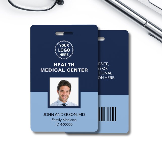 Medical Healthcare Clinic Doctor Bar Code ID ID Badge (Medical Healthcare Clinic Doctor Bar Code ID Badge)