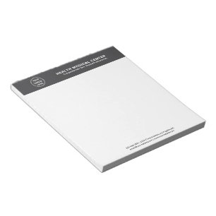Medical Healthcare Clinic Grey Professional Notepad