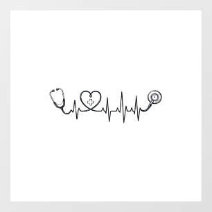 Medical Heartbeat Stethoscope Vector Shirt Design_