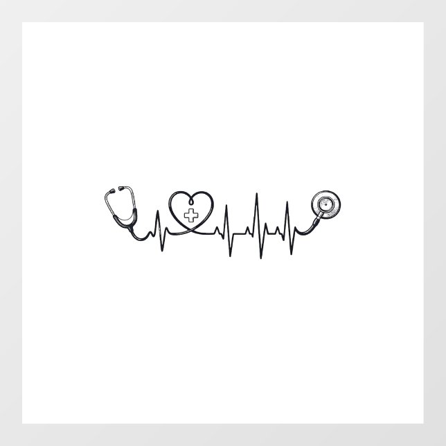 Medical Heartbeat Stethoscope Vector Shirt Design_ (Sheet)