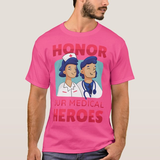 Medical Heroes Doctor Nurse Healthcare Doctors Men T-Shirt (Front)