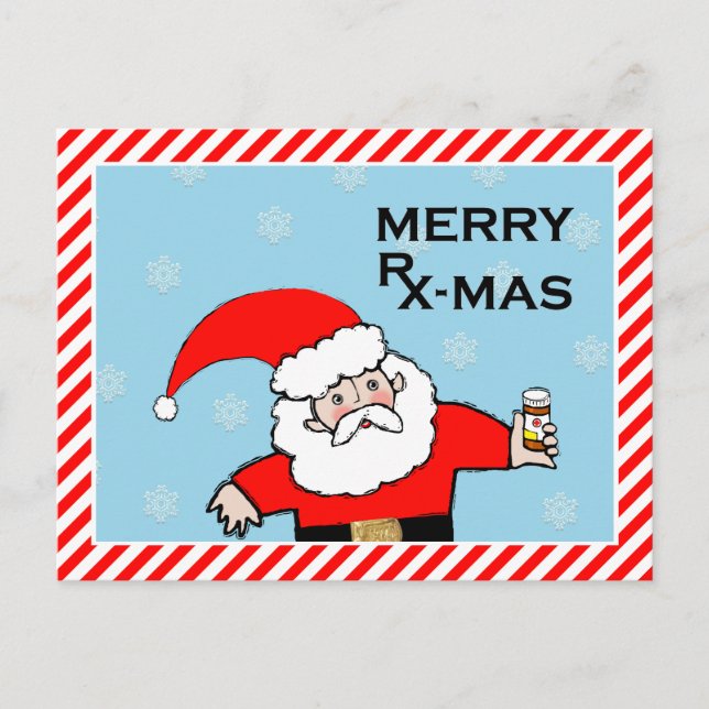 Medical holiday greeting postcard (Front)
