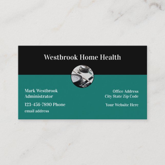 Medical Home Health Business Cards (Front)