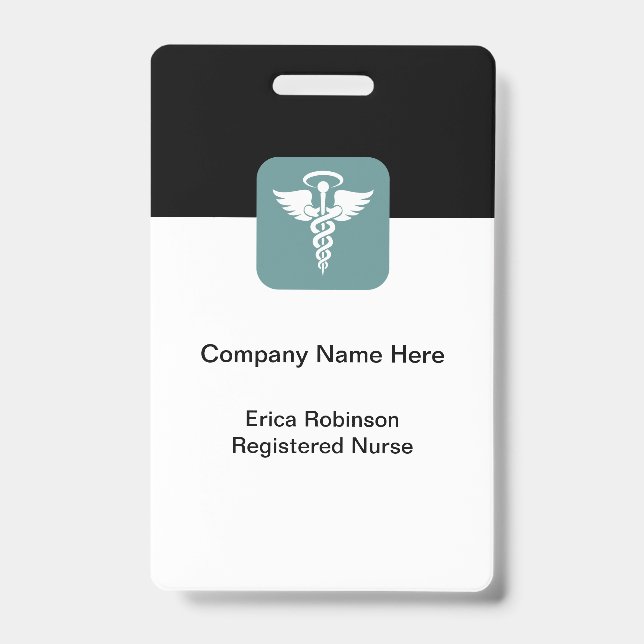 Medical Home Health Field Staff Name Badges ID Badge (Front)