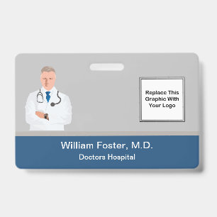 Medical Hospital Staff Photo Template Design ID Badge